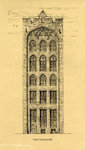 202655 Opstand van de gereconstrueerde voorgevel van het huis Groenewoude (Oudegracht 151) te Utrecht.